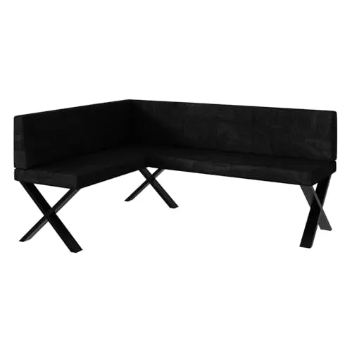 MEBLINI Eckbank für Esszimmer in schwarz von MEBLINI