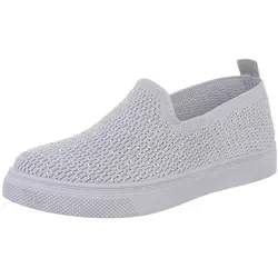 Ital-Design Damen Low-Top Freizeit Slipper (88843603) Flach Sneakers Low in Hellgrau grau 39 EU