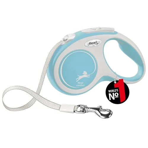 flexi® Comfort S Gurt 5 m hellblau – Roll-Leine für Hunde bis 15 kg - Hochwertige Roll-Leine aus deutscher Produktion, ideal für Hunde bis 15 kg. Mit innovativer Technik und praktischem Design für komfortable Spaziergänge.