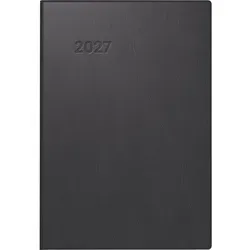BRUNNEN Taschenkalender Taschenkalender 723 7,6x11,2cm 1 Woche/2 Seiten Kunststoff schwarz 202 schwarz