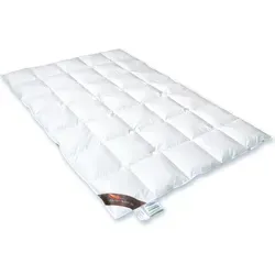 Sommer Daunendecke 135x200 - 100% Gänsedaunen, weiß - Hochwertige Sommer Daunendecke für erholsamen Schlaf. 100% Gänsedaunen sorgen für ein angenehmes Schlafklima. Ideal für warme Nächte, atmungsaktiv und kuschelig weich.