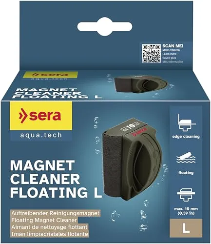 sera Magnet Cleaner Floating L - Auftriebender Reinigungsmagnet für Aquarien - Effektiver Reinigungsmagnet für Aquarien, der durch seinen Auftrieb eine mühelose Handhabung ermöglicht und glasklare Sicht garantiert.