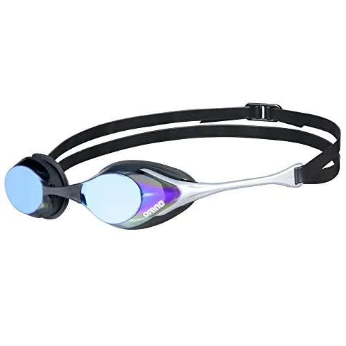 arena Cobra Original Swipe Mirror Unisex-Wettkampfbrille - Schwimmbrille mit verspiegelten Gläsern, innovativer Swipe Anti-Beschlag-Technologie und UV-Schutz, ideal für Wettkampfschwimmer und maximale Lichtabschirmung.