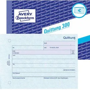 Avery Zweckform Quittungsblock A6 quer von Zweckform
