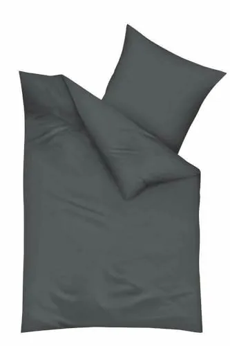 Kaeppel Feinbiber 3000 Uni Bettwäsche-Set, 135 x 200 + 80 x 80 cm - Bettwäsche-Set aus 100% Baumwolle, kuschelig weich und ideal für die kalte Jahreszeit. Hautfreundlich, atmungsaktiv und mit Reißverschluss für einfachen Bezug.