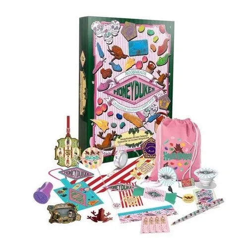 Cinereplicas Adventskalender 2025 - Harry Potter Honeydukes - Adventskalender mit 24 Überraschungen, ideal für Harry Potter-Fans. Entdecken Sie magische Geschenke wie Socken, Schmuck und mehr in einem liebevoll gestalteten Design.