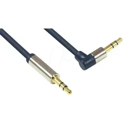 GC M0048 - 3,5 mm Stereo Audiokabel, 3 m mit gewinkeltem Stecker und vergoldeten Kontakten für optimale Klangqualität