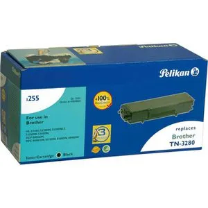 Pelikan 1255HC Brother TN-3280 Schwarz - Hochleistungs Tonerkassette - Tonerkassette für Brother Drucker, liefert bis zu 8000 Seiten bei 5% Deckung für langlebige Druckqualität.