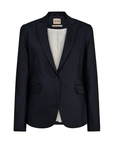 Mos Mosh Jackenblazer - Eleganter Begleiter - Jackenblazer in navy, perfekt für stilbewusste Outfits. Hergestellt aus hochwertiger Baumwolle und Polyamid, bietet er Komfort und eine optimale Passform.