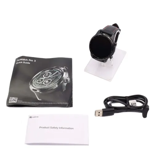 Mobvoi TicWatch Pro 3 GPS - Schwarz - Smartwatch mit Dual-Display für bis zu 45 Tage Akkulaufzeit im Essential-Modus, umfassende Gesundheitsüberwachung und wasserdicht (IP68) - ideal für aktive Nutzer.