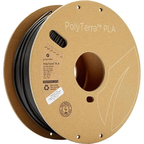 Polymaker PolyTerra (PLA, 2.85 mm, 1000 g, Schwarz) (70821) von Polymaker