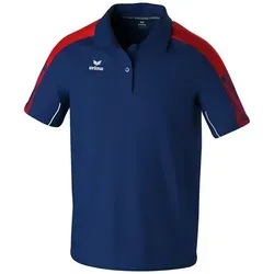 Erima Poloshirt EVO STAR Herren Poloshirt in Blau/Rot XL - Trainingsbekleidung aus 100% recyceltem Polyester, atmungsaktiv und ideal für Sport und Freizeit. Mit stylischem Polokragen und Markenlogo.
