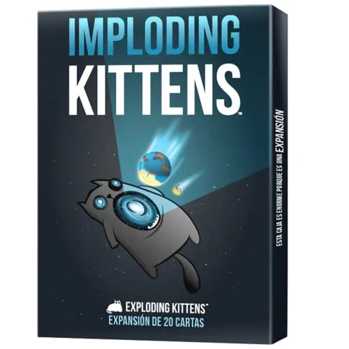 Exploding Kittens Imploding Kittens | Erweiterung | Kartenspiel für Katzenliebhaber und Explosionen | Ab 7 Jahren | 2 bis 6 Spieler | 15 Minuten pro Spiel - Spanische Sprache