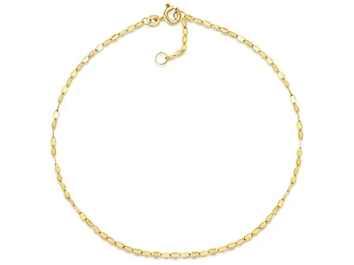 Fußkette Plättchen 585 Gold, 1,9mm in gold von Silberketten-Store