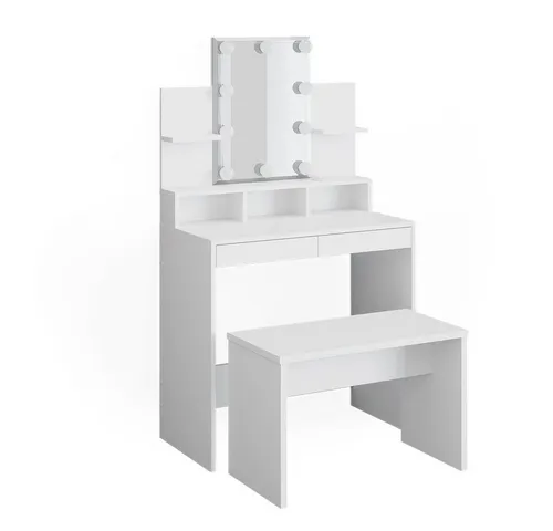 Vicco Schminktisch Ania mit LED Beleuchtung, Weiß, 80 cm von Vicco