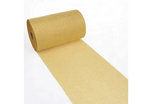 DEKO AS Shabby Chic Tischläufer in Leinenoptik, Sonnengelb - Hochwertiger Tischläufer aus geruchsneutralem Polyester in Leinenoptik, ideal für feierliche Anlässe. Schützt vor Knittern und bleibt glatt auf dem Tisch liegen.