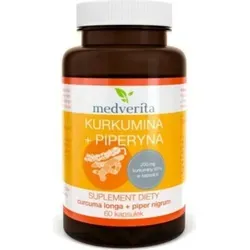 Medverita Kurkumina + Piperyna – Hochbioverfügbar, 60 Kapseln