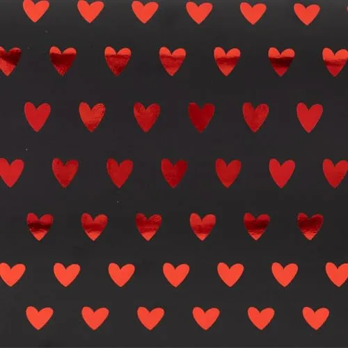 Geschenkpapier 70cm x 2m Rolle Herzen in rot von Star