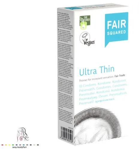 ♥ 10 Fair Squared Kondome Ultra Thin 52mm Condome
