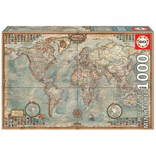 Educa - Weltkarte 1000 Teile Miniature Puzzle