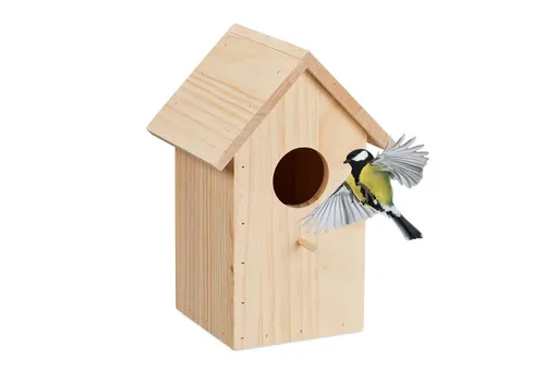 relaxdays Vogelhaus Aufklappbarer Nistkasten
