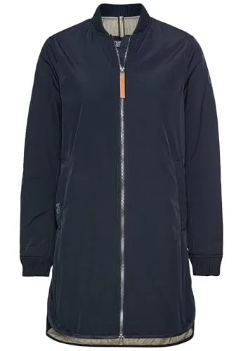 camel active Damen Mantel aus recyceltem Polyester Navy von camel active