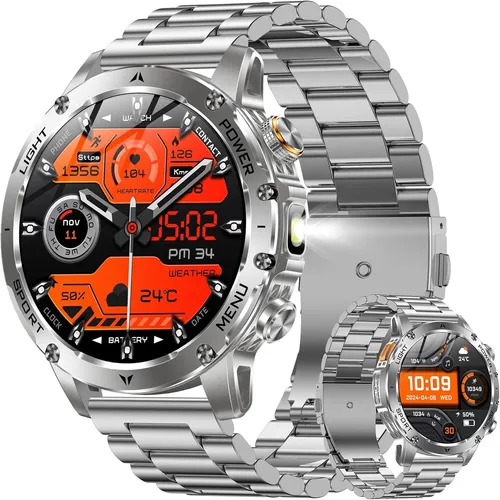 SGDDFIT Smartwatch Herren mit Telefonfunktion