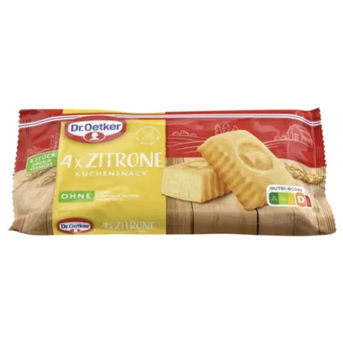Dr. Oetker Kuchensnack Zitrone verpackte Mini Rührkuchen 4x35g