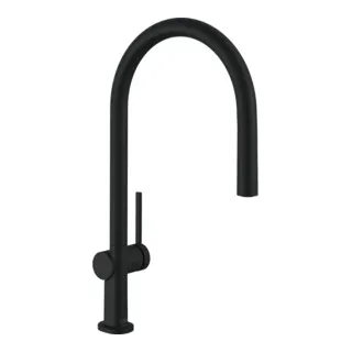 hansgrohe Talis M54 Küchenarmatur - Moderne Armatur in Matt-Schwarz, 360° schwenkbar mit ausziehbarem Auslauf für maximale Flexibilität und Komfort beim Kochen und Spülen.