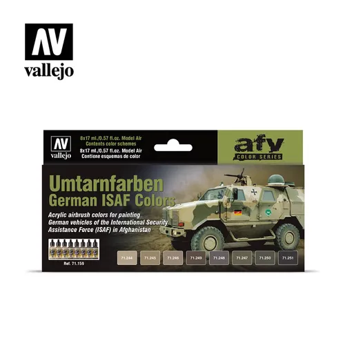 Umtarnfarben Set | German ISAF | Model Air Vallejo Airbrush-Modellbau-Farbenset 71159