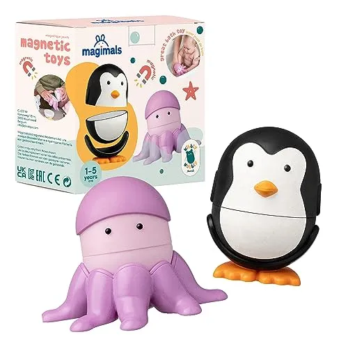 Magimals Sealife – Baby Spielzeug spielend Lernen: Interaktive magnetische Tiere zum Zusammenstecken (6-teilig). Als Badespaß und kreatives Spielzeug für Ihr Kind