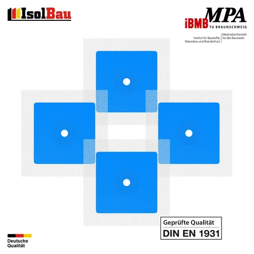 Wandmanschette 4 Stk. Blau Bad Dusche Wandabdichtung Duschelement Abdichtung