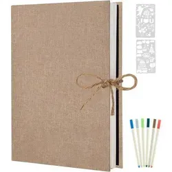AIOR Selbstklebendes Fotoalbum 60 Weiße Seiten - Kreatives Scrapbook für Ihre Erinnerungen – 60 selbstklebende Seiten, perfekt zum individuellen Gestalten. Ideal für Hochzeiten, Geburtstage und mehr. Schützt Ihre Fotos vor Umwelteinflüssen und bietet elegantes Design.