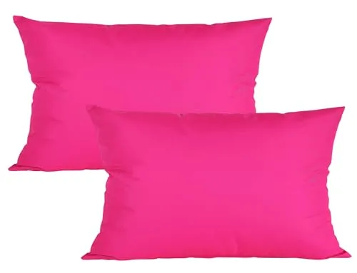 JACK 2er Set 40x60cm Outdoor Kissenhülle Kissenbezug Wasserfest Sitzkissen Lounge Kissen Garten Stuhl Lotus Effekt, Farbe:Pink