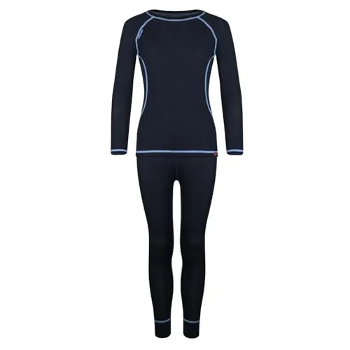Trollkids Kid's Merino Baselayer Set - Merinounterwäsche für aktive Kids - Thermounterwäsche für Jungen, ideal für Wandern und Trekking; aus 70% Wolle und 30% Lyocell für optimale Wärme und Komfort.