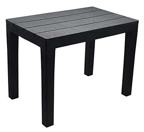 Möbelbörse Gartentisch Campingtisch - Wetterfester Beistelltisch für Garten und Balkon - Beistelltisch aus stabilem, pflegeleichtem Kunststoff in Anthrazit. Ideal für Garten, Balkon oder Camping, robust und witterungsbeständig. Schnelle Montage durch Stecksystem.