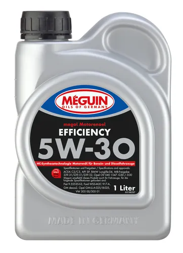 Meguin megol Efficiency 5W-30 Motoröl 1 Liter BMW LL04 MB 229.51 229.52 Opel VW
