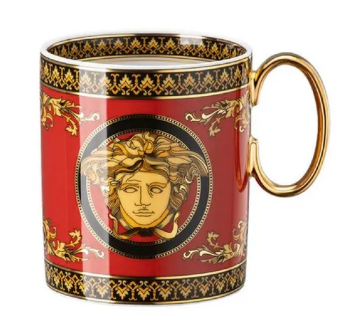 Versace Tasse by Rosenthal Henkelbecher Medusa Rot