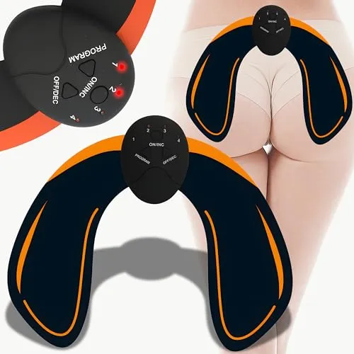 Retoo EMS Po Trainer, 6 Programme, Batteriebetrieb, Kunststoff und Silikon | Flexible Silikonform, kompakte Steuereinheit, ca. 26 cm breit, direkter Hautkontakt, Intensität schrittweise einstellbar