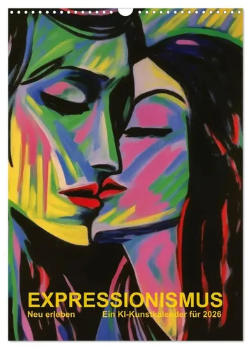 EXPRESSIONISMUS Neu Erleben: KI-Kunstkalender 2026 - Einzigartiger Wandkalender im DIN A3 Format, der den Expressionismus mit KI neu interpretiert. Ideal für Kunstliebhaber und als stilvolle Wanddekoration.