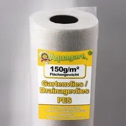 37,5m² Gartenvlies 150g/m² - Unkraut- und Drainagevlies 1,5m breit - Hochwertiges Geotextilvlies mit 150g/m² für effektiven Unkrautschutz und Drainage im Garten. Ideal für Pflasterarbeiten und Landschaftsbau, UV-stabil und langlebig.