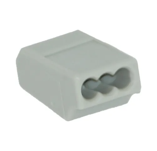 WAGO Wago Dosenklemme 3fach, 3x0.75-1.5 mm² e, 18A, grau 273100E Audio- & Video-Kabel