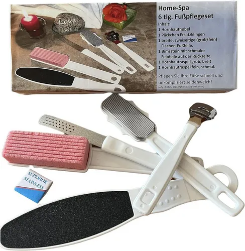 Quelle Pflege-Set Fußpflege Pediküre Set 6 teilig, 6-tlg.