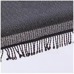 texpot Tischdecke mit Fransen, oval, 140x180 cm, schwarz in schwarz von texpot