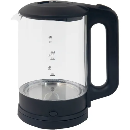 Wasserkocher aus Glas 1,7 Liter 2200 W LED Teekocher Camping Glaswasserkocher