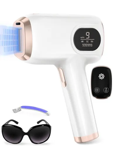 ibettertec Haarentfernungsgerät IPL-Haarentferner,IPL Geräte Haarentfernung Laser, 999,999 Lichtimpulse, Laser Haarentfernung Zuhause Dauerhafte Schmerzlos Haarentfernung, für Lippenhaare, Gesicht, Achsel, Bikinizone und Körper-Aufgerüstet