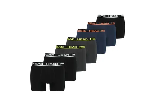 Head Boxershorts Herren im 7er-Pack, phantom/blue combo - Boxer anliegend, aus 95% Baumwolle für hohen Tragekomfort, im praktischen 7er-Pack für jeden Tag.