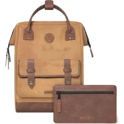 Cabaïa Rucksack Softshell Braun - Funktionsjacke für Wanderungen, wasserfest und mit 4 praktischen Taschen für optimalen Stauraum.