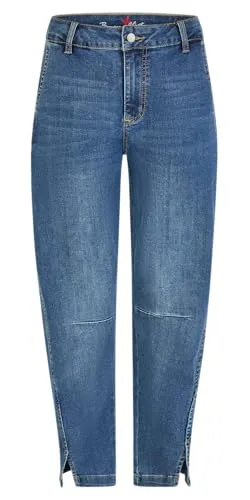 Buena Vista Damen Barrel Jeans – Stretch 7/8 mit Schlitzen – Größe S - Stylische Buena Vista Damen Barrel Jeans in 7/8-Länge aus flexiblem Stretch-Denim. Ideal für den Alltag, bieten sie Komfort und einen modernen Look.