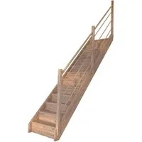 StarWood Treppe Mykonos Eiche Gerade mit Setzstufen - Die StarWood Treppe Mykonos vereint elegantes Holz-Design mit Stabilität. Gefertigt aus FSC®-zertifiziertem Eichenleimholz, ideal für individuelle Raumgestaltungen. Einfache Montage und langlebige Qualität für Ihr Zuhause.